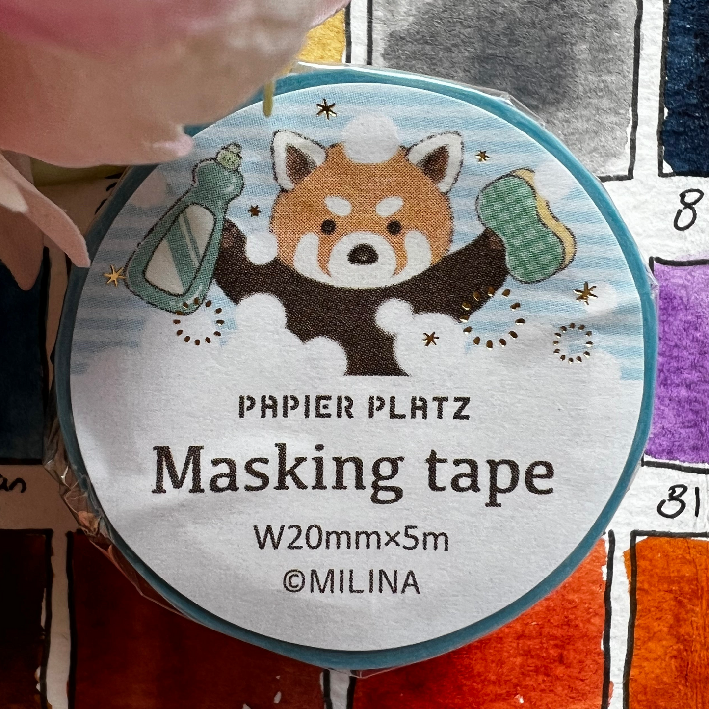 Papier Platz - Washi tape, Love Washing, gold foil, product