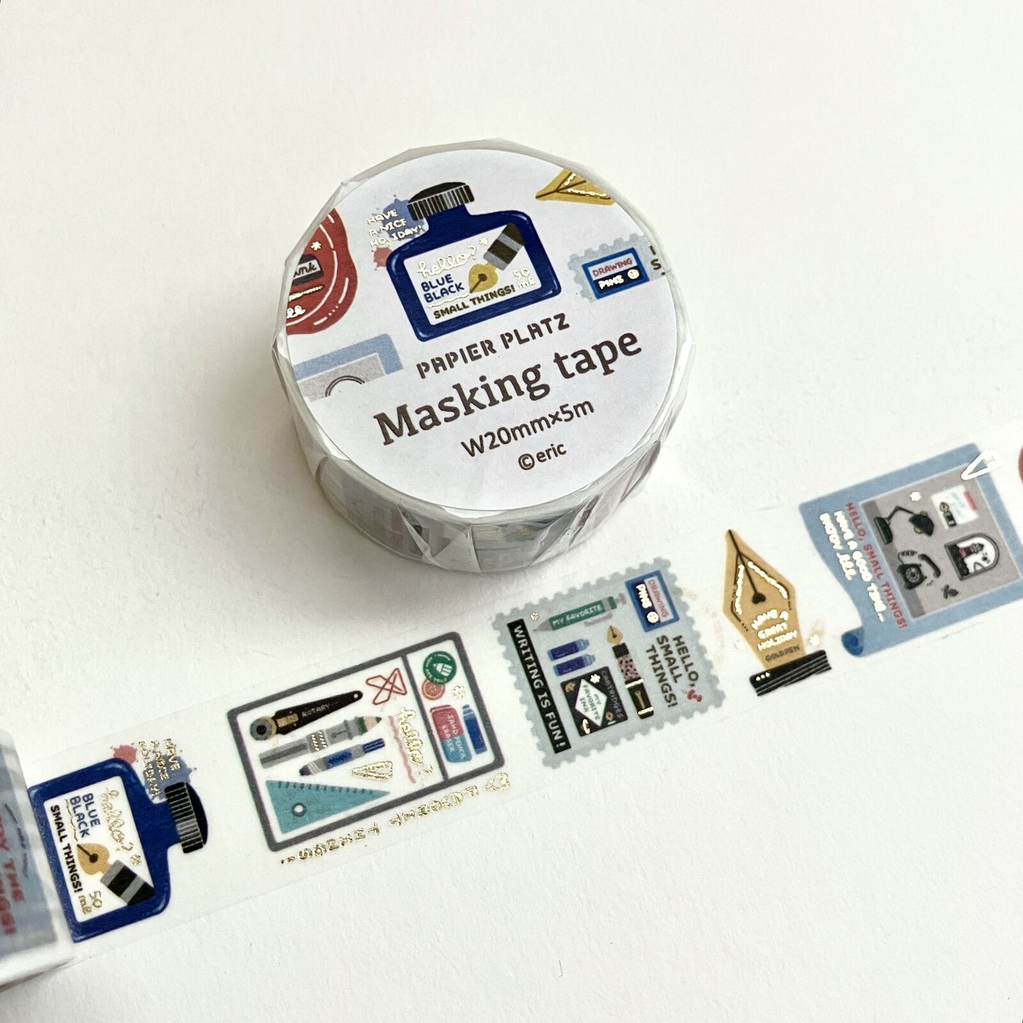 Papier Platz - Washi tape, Writing Utensils by ERIC, gold foil