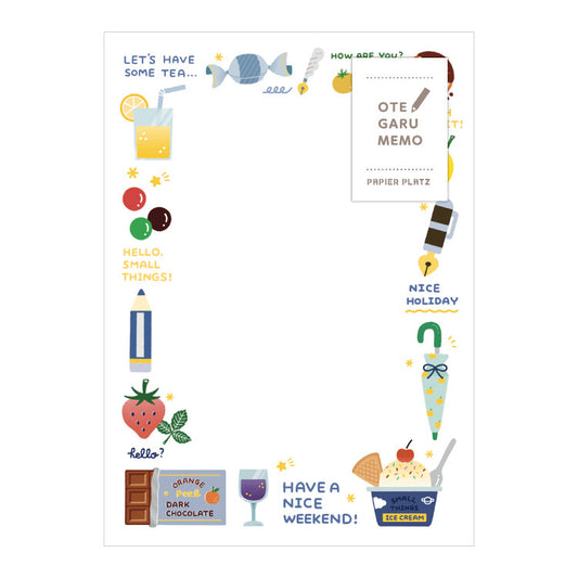 Papier Platz - Memo pad, Fruits, ERIC, 50 sheets, front