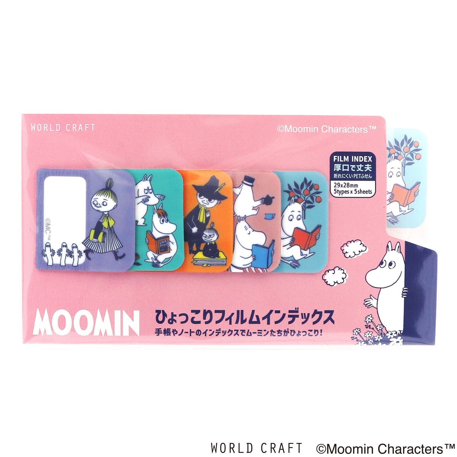 World Craft - Sticky Film PET Index tabs, Moomin, front