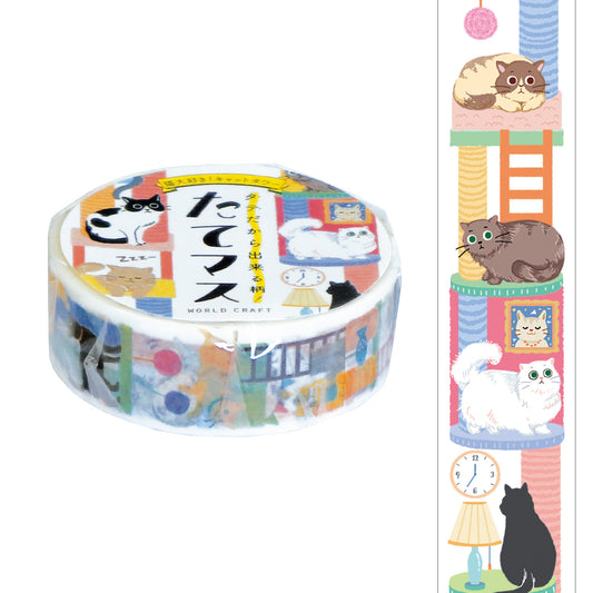 World Craft - Washi Tape, Cat Tower, Tate-Masu Cat, product