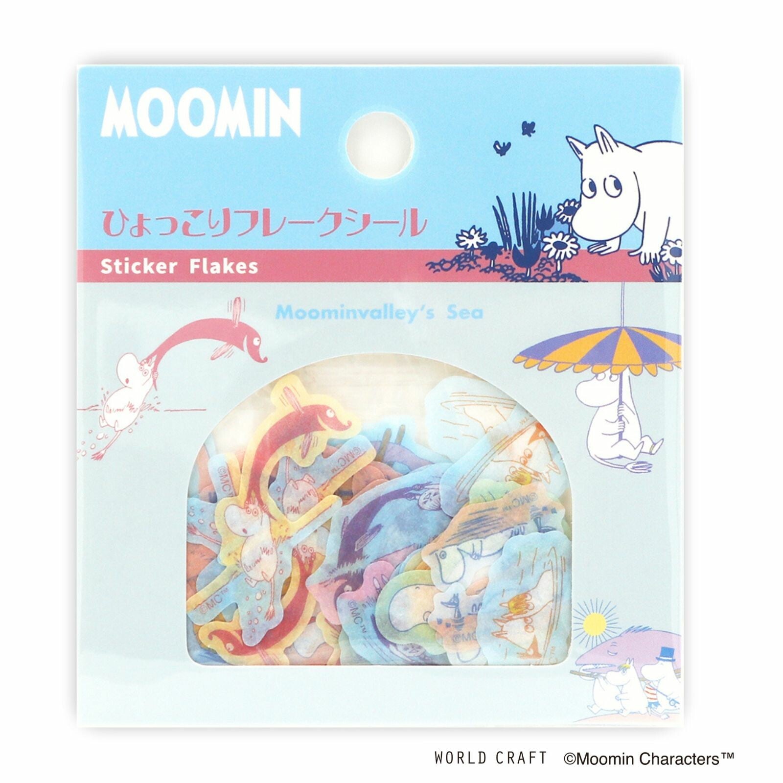 World Craft - Sticker flakes, Moominvalley's Sea, front