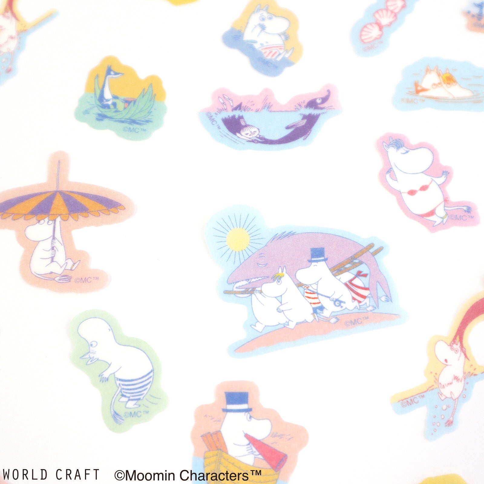 World Craft - Sticker flakes, Moominvalley's Sea, washi material