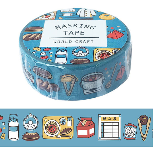 World Craft - Washi tape, Retro School Lunch, front 