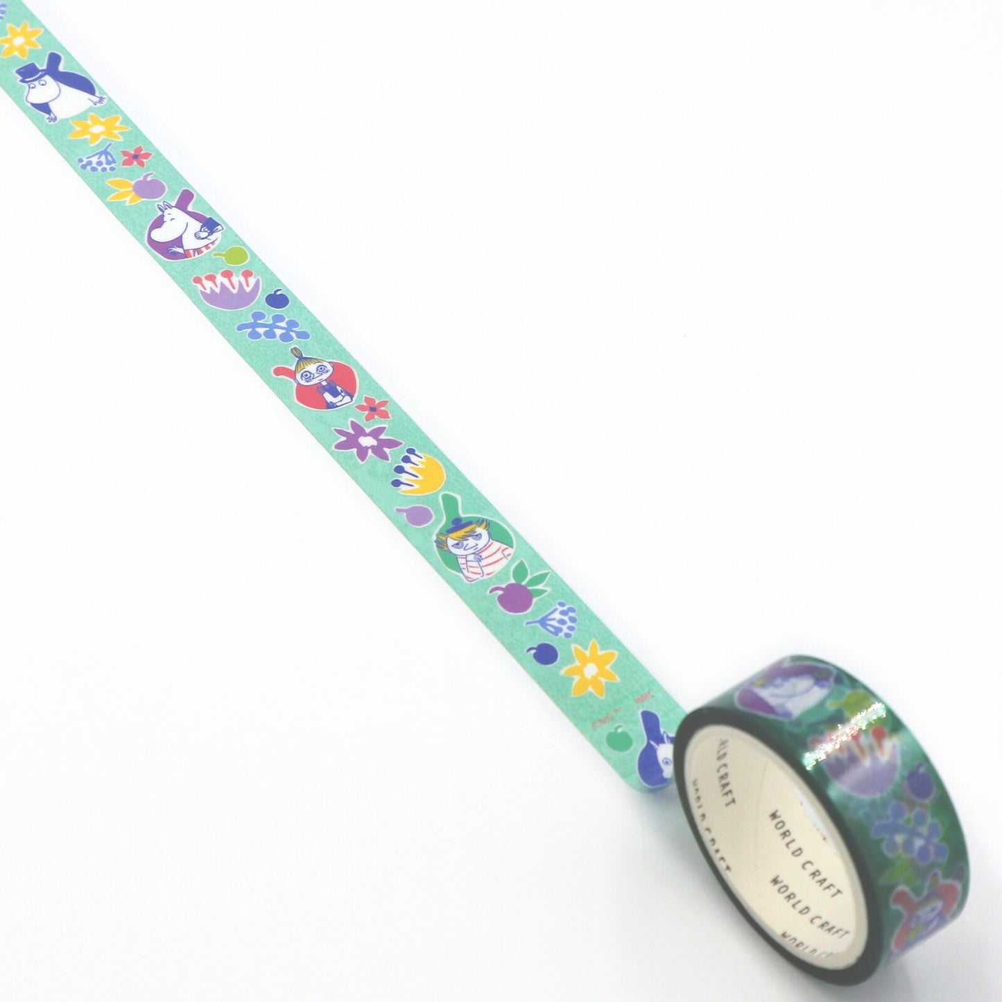 Decorative tape with cartoon characters on a white background