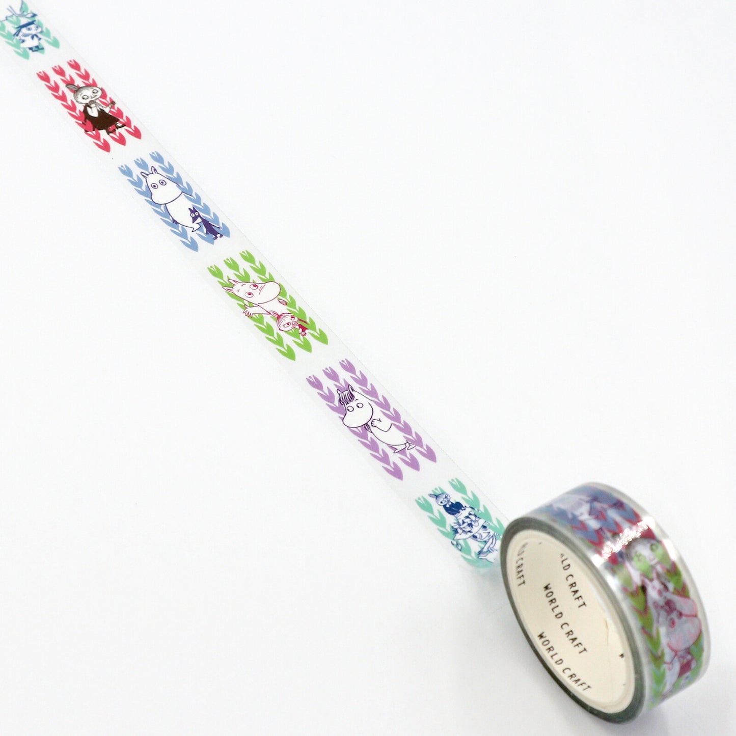 Decorative tape with cartoon characters on a white background