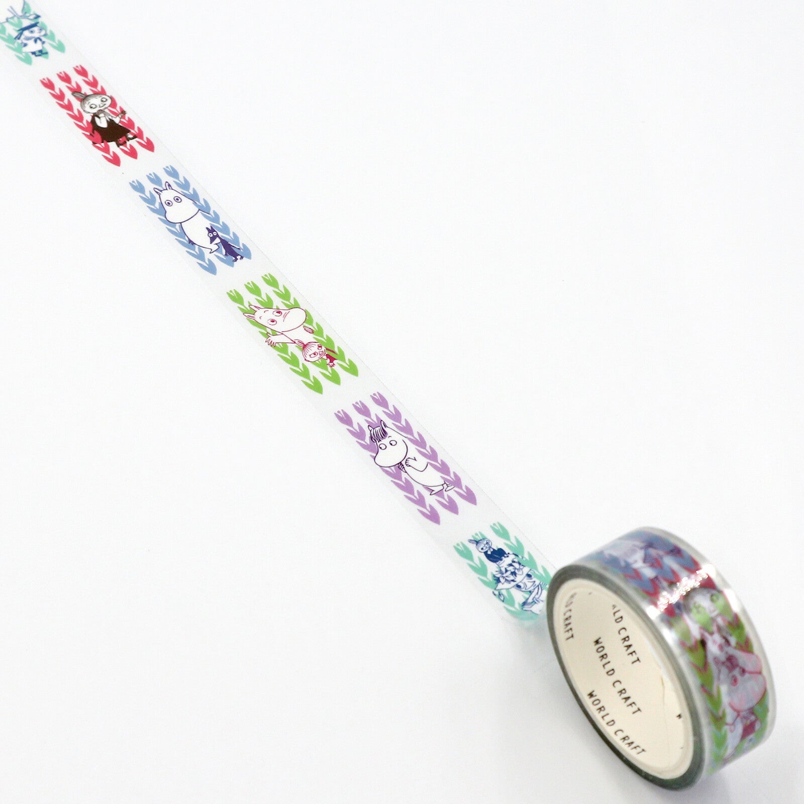 Decorative tape with cartoon characters on a white background