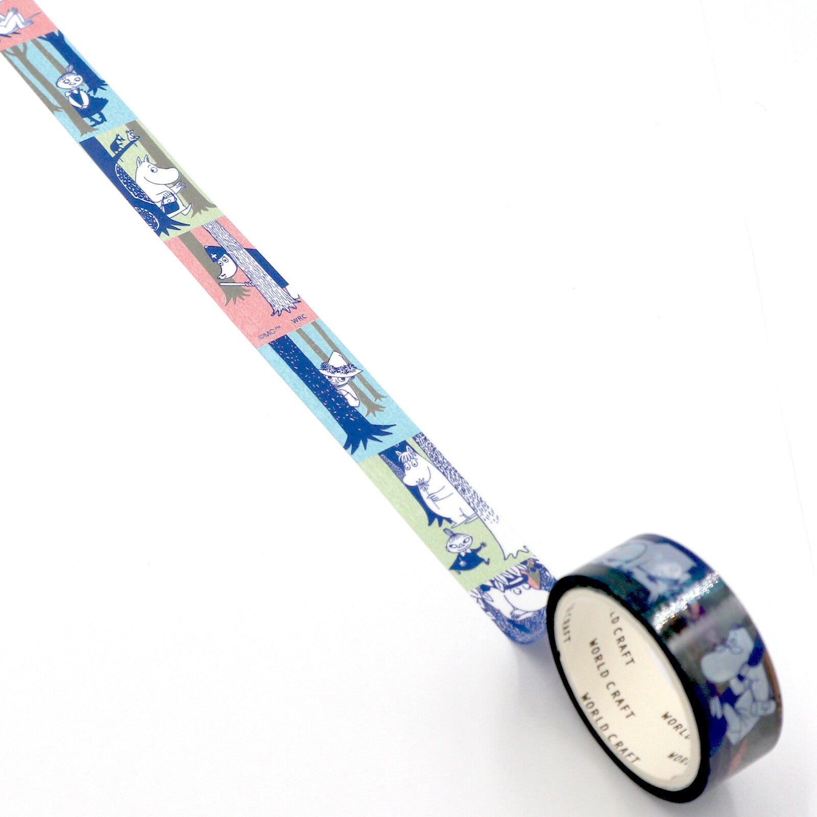 Decorative tape with cartoon characters on a white background