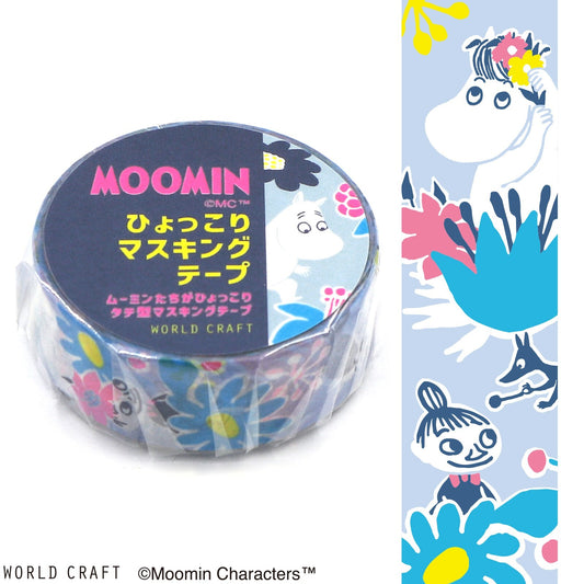 World Craft, Washi Tape, Moomin, Flower Blue