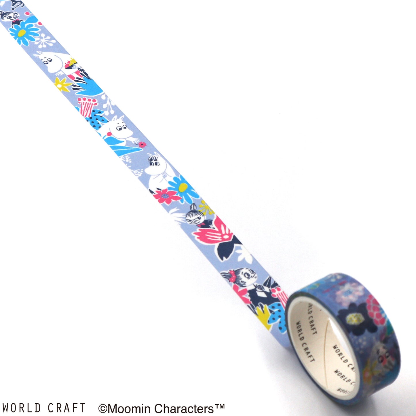 World Craft, Washi Tape, Moomin, Flower Blue