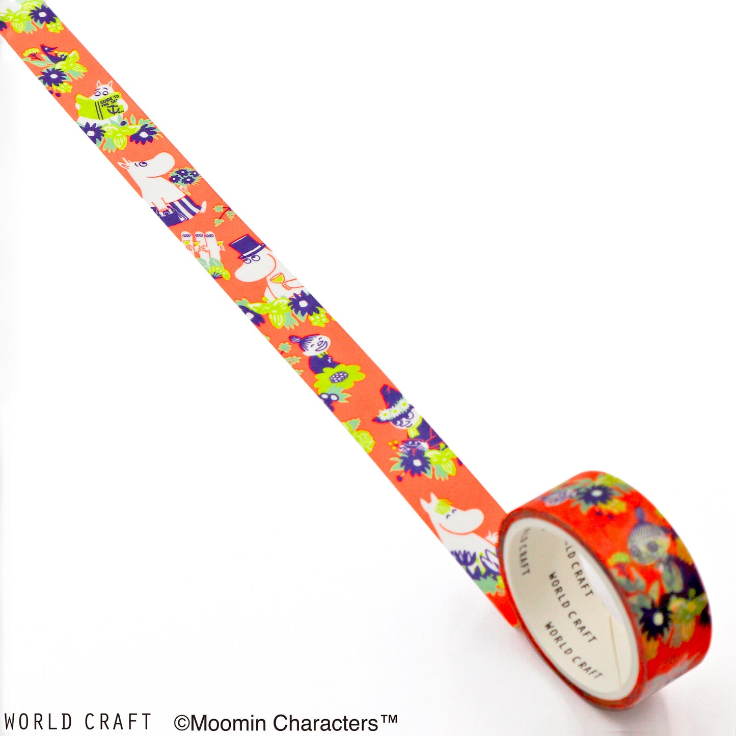Decorative tape with colorful design on a white background