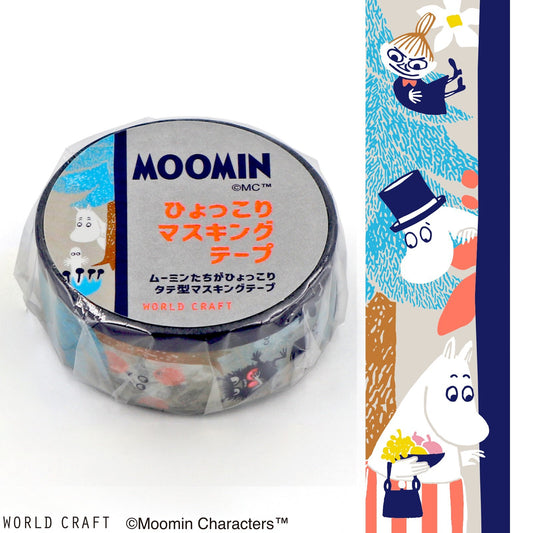 Moomin-themed masking tape with a character illustration on a white background