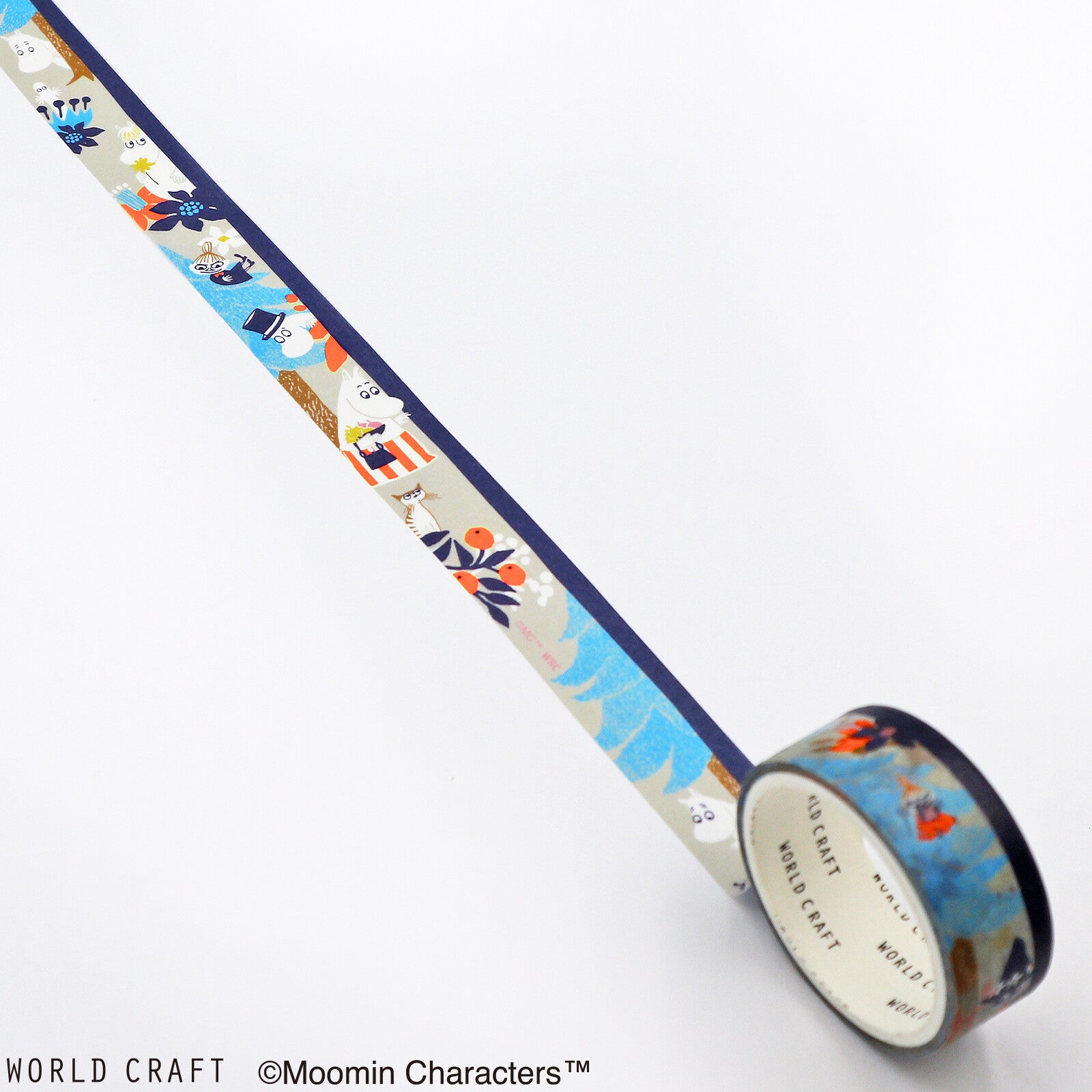 Decorative tape with Moomin character design on a white background