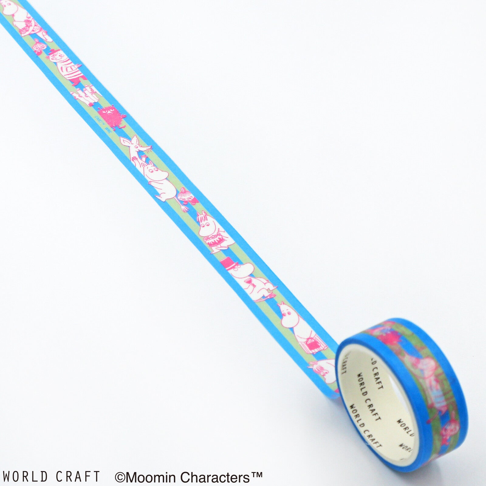 Decorative tape with cartoon character design on a white background