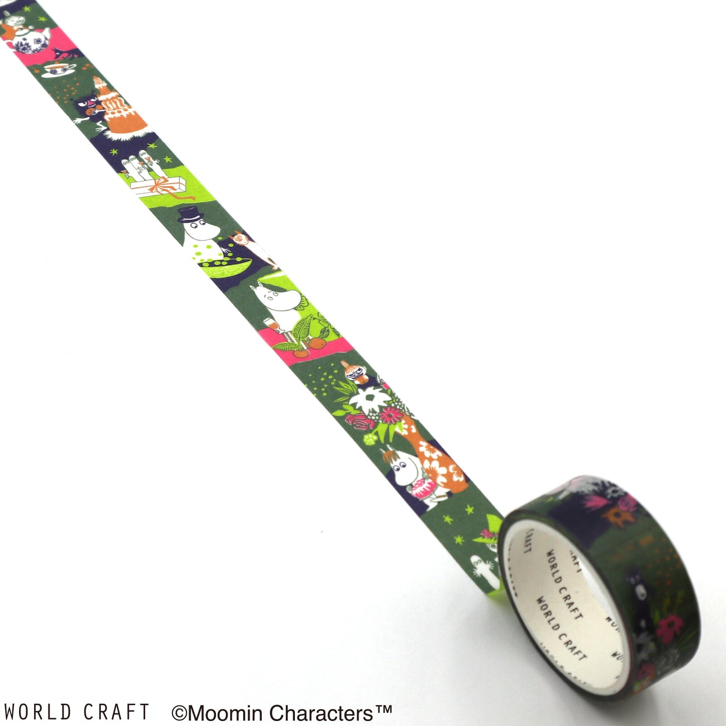 World Craft, Washi Tape, Moomin, Cake Green
