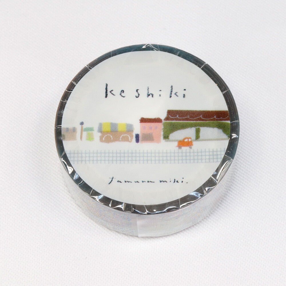 Roll of tape with a small illustration and text on a white background
