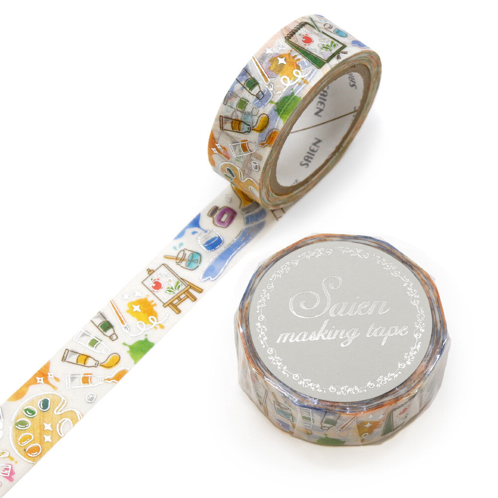 Saien - Washi Tape, Drawing Tools, Silver Foil