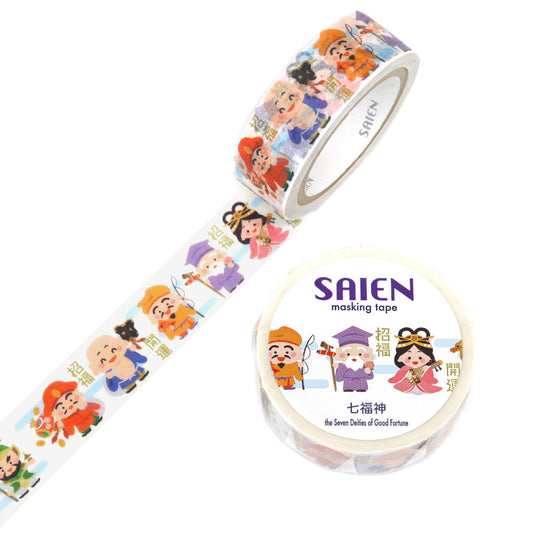 Three rolls of decorative tape with cartoon characters on a white background