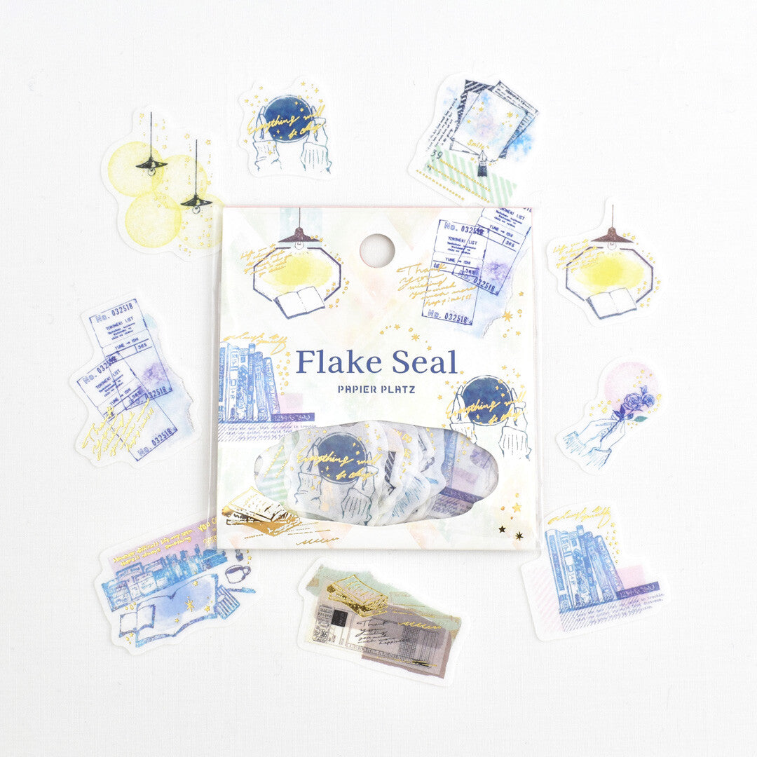 Packet of Flake stickers by Papier Platz on white background