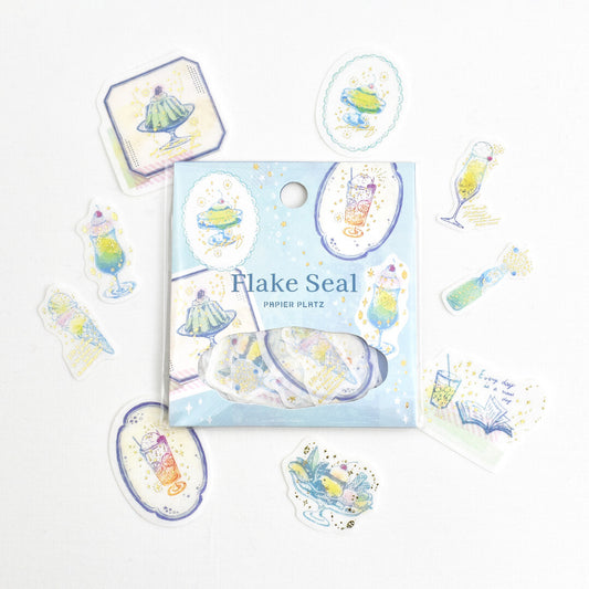 Packet of Flake stickers by Papier Platz on white background